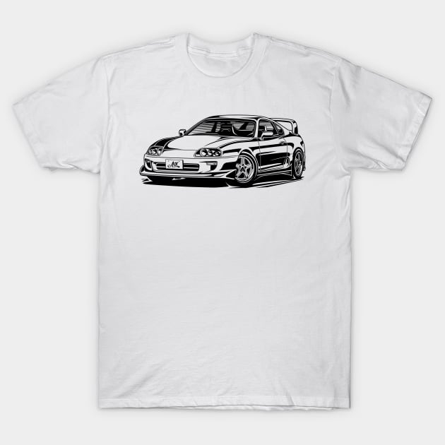 EUROBEAT INTENSIFIES - SUPRA JZA80 full-body version T-Shirt by ARVwerks